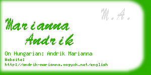 marianna andrik business card